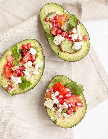 Keto avocado with vegetables